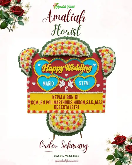 Papan Bunga Pernikahan Ambarjaya